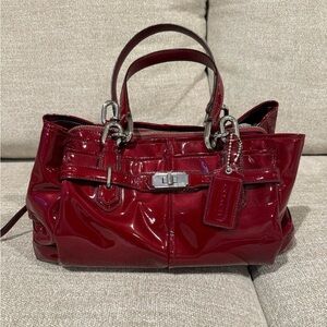 Coach Red Patent Leather Bag